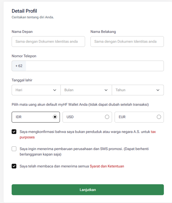 Lengkapi Profil